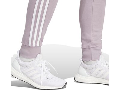 ADIDAS Damen Hose Essentials 3-Streifen French Terry Cuffed Silber