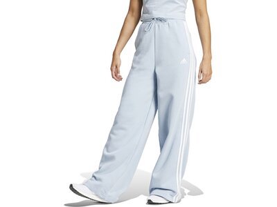ADIDAS Damen Hose Essentials 3-Streifen Fleece Wide Silber
