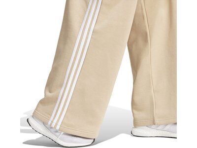 ADIDAS Damen Hose Essentials 3-Streifen Fleece Wide Braun