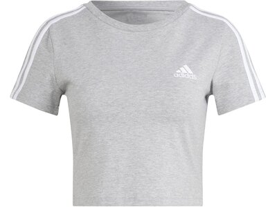 ADIDAS Damen Shirt Essentials 3-Streifen Silber