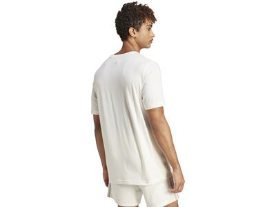 ADIDAS Herren Shirt Essentials Single Jersey Linear Embroidered Logo Weiß