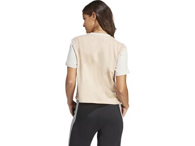 ADIDAS Damen Shirt Essentials 3-Streifen Single Jersey Braun