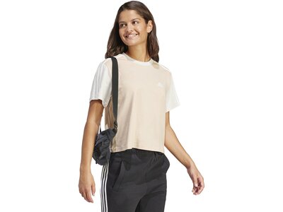 ADIDAS Damen Shirt Essentials 3-Streifen Single Jersey Braun