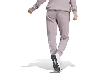 ADIDAS Damen Hose Essentials Linear French Terry Cuffed Silber