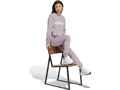 ADIDAS Damen Hose Essentials Linear French Terry Cuffed Silber