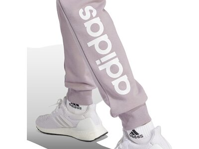 ADIDAS Damen Hose Essentials Linear French Terry Cuffed Silber