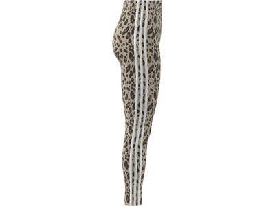 ADIDAS Damen Tight Essentials 3-Streifen Animal Print Braun