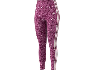 ADIDAS Damen Tight Essentials 3-Streifen Animal Print Lila