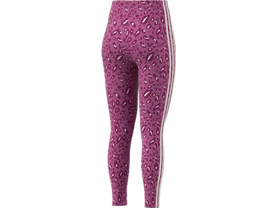 ADIDAS Damen Tight Essentials 3-Streifen Animal Print Lila