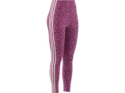 ADIDAS Damen Tight Essentials 3-Streifen Animal Print Lila