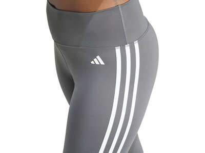 ADIDAS Damen Tight Train Essentials 3-Streifen High-Waisted Grau