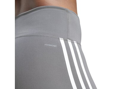 ADIDAS Damen Tight Train Essentials 3-Streifen High-Waisted Grau