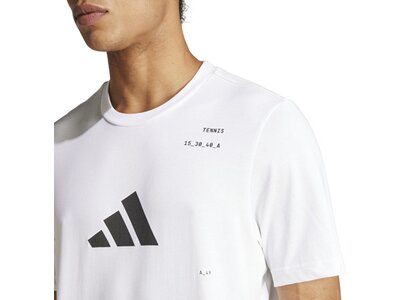 ADIDAS Herren Shirt AEROREADY Tennis Category Graphic Weiß