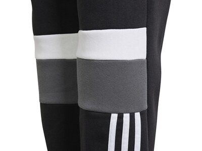 ADIDAS Kinder Hose Tiberio 3-Streifen Colorblock Kids Schwarz