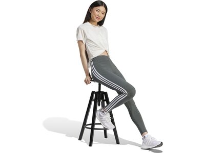 ADIDAS Damen Tight Future Icons 3-Streifen Grau