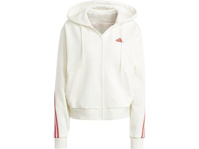 ADIDAS Damen Kapuzensweat Future Icons 3-Streifen Weiß