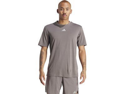 ADIDAS Herren Shirt HIIT Workout 3-Streifen Grau