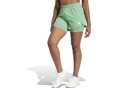 ADIDAS Damen Shorts AEROREADY Made for Training Minimal Two-in-One Blau