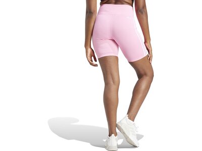 ADIDAS Damen Tight Training Essentials 3-Streifen High-Waisted kurze Pink