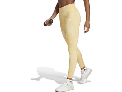 ADIDAS Damen Tight Train Essentials AOP Flower Tie-Dye Braun