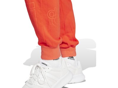 ADIDAS Damen Hose French Terry Print Regular Rot