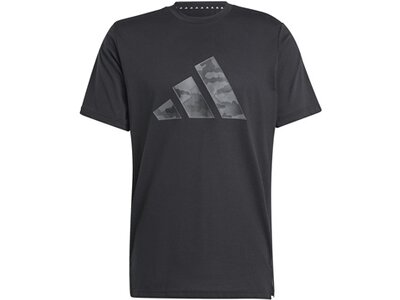 ADIDAS Herren Shirt Train Essentials Camo Graphic Logo Grau