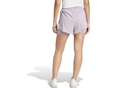 ADIDAS Damen Shorts Designed for Training 2-in-1 Silber