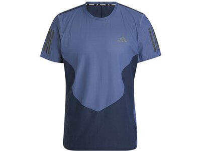 ADIDAS Herren T-Shirt Own the Run Colorblock AEROREADY Blau