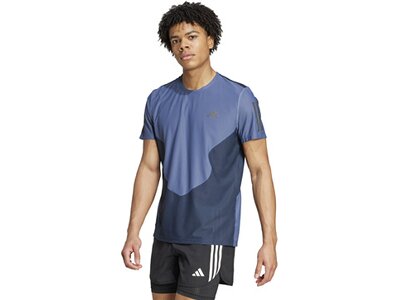 ADIDAS Herren T-Shirt Own the Run Colorblock AEROREADY Blau