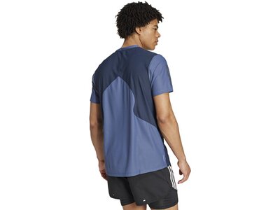 ADIDAS Herren T-Shirt Own the Run Colorblock AEROREADY Blau