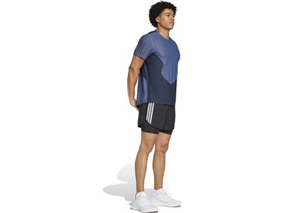 ADIDAS Herren T-Shirt Own the Run Colorblock AEROREADY Blau