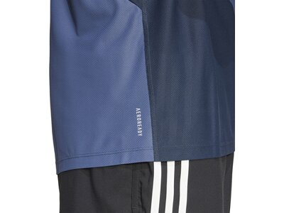 ADIDAS Herren T-Shirt Own the Run Colorblock AEROREADY Blau