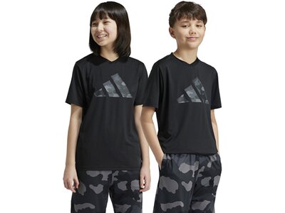 ADIDAS Kinder Shirt Train Essentials Seasonal Print Kids Schwarz