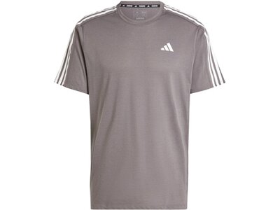 ADIDAS Herren T-Shirt Own the Run 3-Streifen Grau