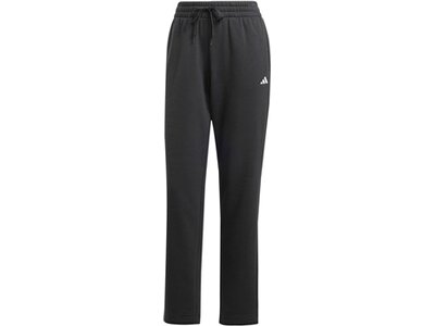 ADIDAS Damen Hose Essentials Small Logo Feel Cozy Open Hem Schwarz