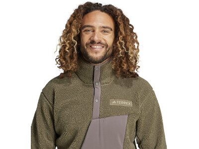 ADIDAS Herren Unterjacke Terrex Xploric High Pile Fleece Braun