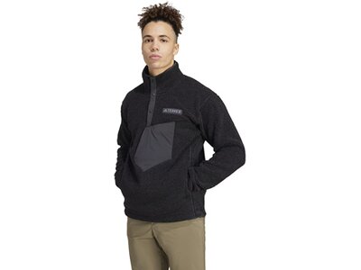 ADIDAS Herren Unterjacke Terrex Xploric High Pile Fleece Schwarz