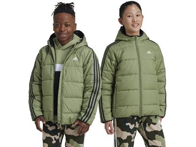 ADIDAS Kinder Jacke Essentials 3-Streifen Padded Grau