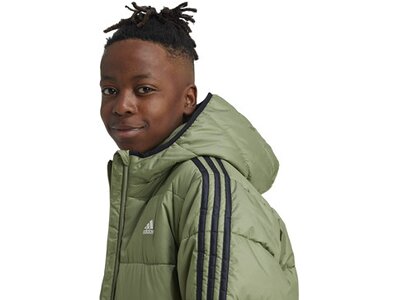 ADIDAS Kinder Jacke Essentials 3-Streifen Padded Grau
