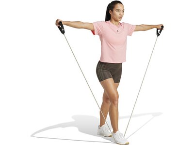 ADIDAS Damen Shirt Power Back-Cutout 3-Streifen pink