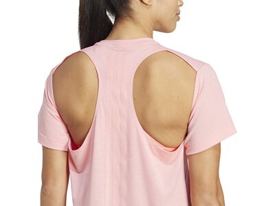 ADIDAS Damen Shirt Power Back-Cutout 3-Streifen pink
