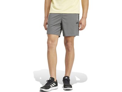 ADIDAS Herren Shorts Train Essentials Piqué 3-Streifen Grau