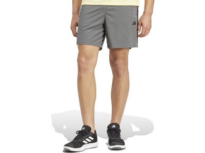 ADIDAS Herren Shorts Train Essentials Piqué 3-Streifen Grau