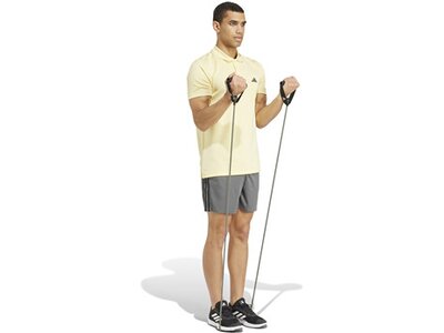ADIDAS Herren Shorts Train Essentials Piqué 3-Streifen Grau