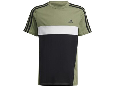 ADIDAS Kinder Shirt Tiberio 3-Streifen Colorblock Cotton Kids Grau