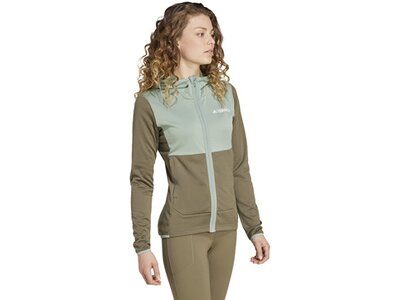 ADIDAS Damen Jacke TERREX XPERIOR LIGHT HOODED FLEECE Grau