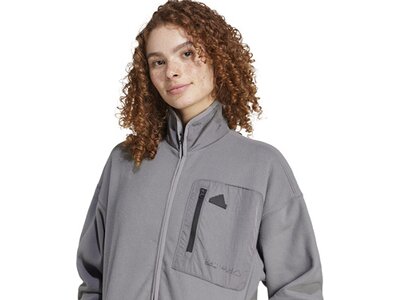 ADIDAS Damen Jacke City Escape Polar Fleece Grau