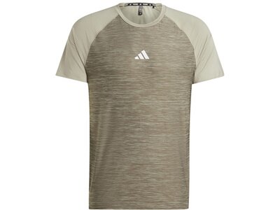 ADIDAS Herren Shirt Gym+ Training 3-Streifen Grau