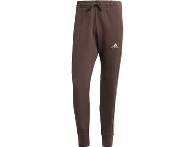 ADIDAS Herren Hose Essentials French Terry Tapered Cuff 3-Streifen (normal & lang) Grau
