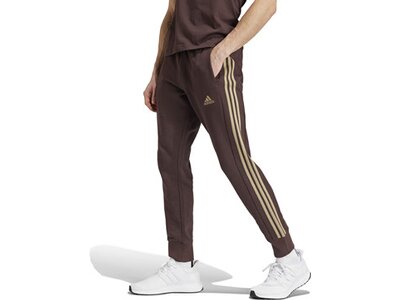ADIDAS Herren Hose Essentials French Terry Tapered Cuff 3-Streifen (normal & lang) Grau